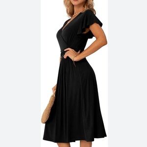 NWT - GRECERELLE - Chic Black Midi Dress